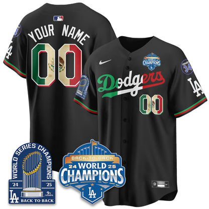 Custom LAD Mexico World Series Champions Jersey - 9x Champs - All Stitched