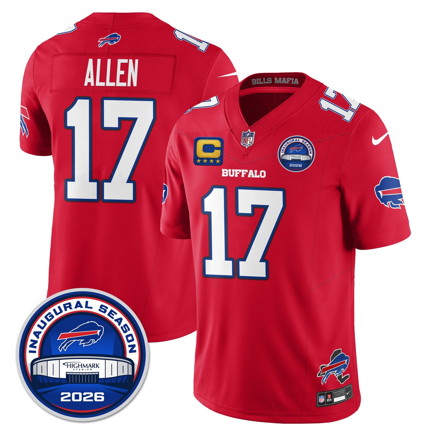 BUF 2026 Inaugural Season Patch Vapor Limited Jersey - All Stitched