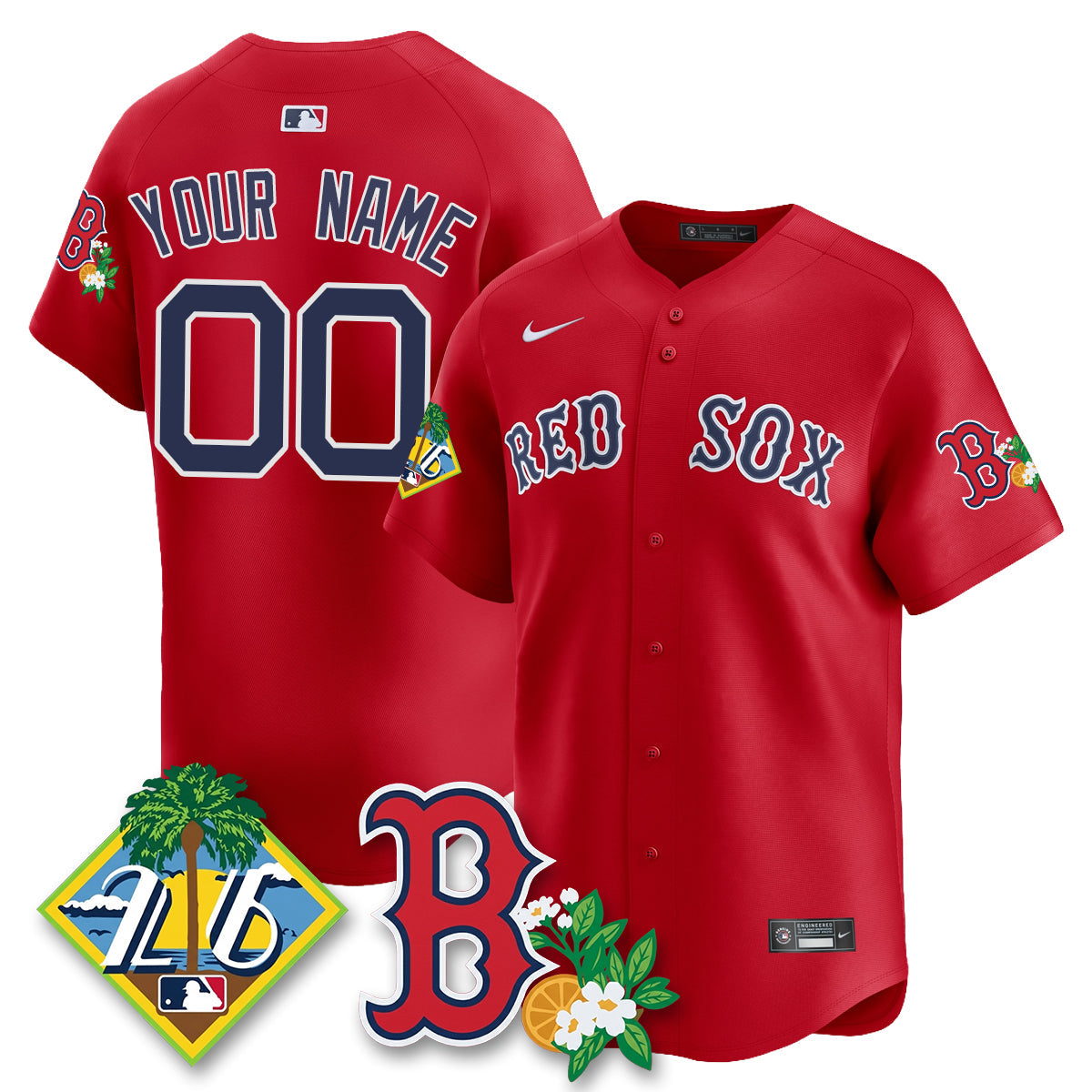 Custom BOS 2026 Spring Training Vapor Limited Jersey - All Stitched