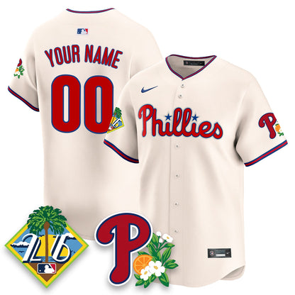 Custom PHI 2026 Spring Training Vapor Limited Jersey - All Stitched