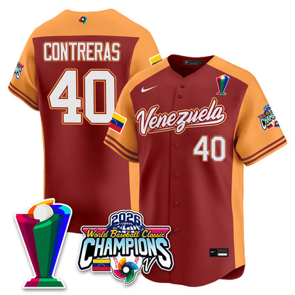 Venezuela Baseball 2026 World Baseball Classic Champions Limited Jersey V2 - All Stitched