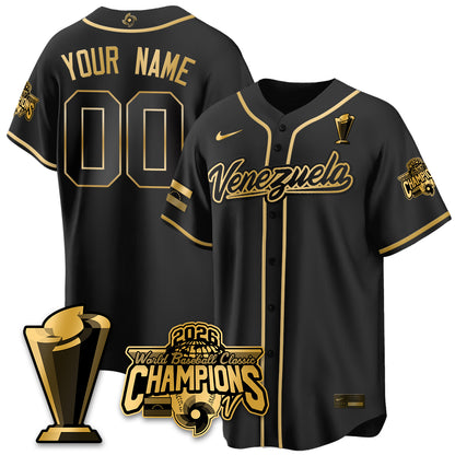 Venezuela Baseball 2026 World Baseball Classic Champions Limited Jersey V2 - All Stitched