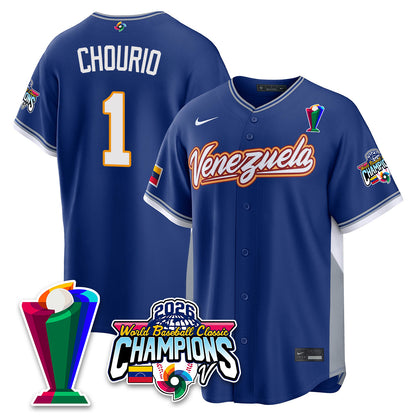 Venezuela Baseball 2026 World Baseball Classic Champions Limited Jersey V2 - All Stitched