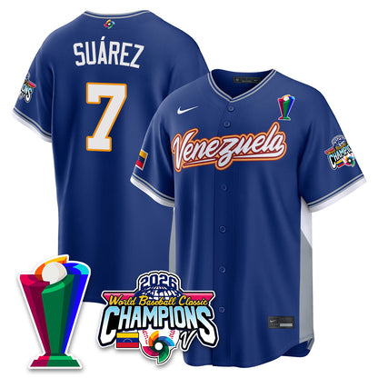 Venezuela Baseball 2026 World Baseball Classic Champions Limited Jersey V2 - All Stitched