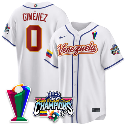 Venezuela Baseball 2026 World Baseball Classic Champions Limited Jersey V2 - All Stitched