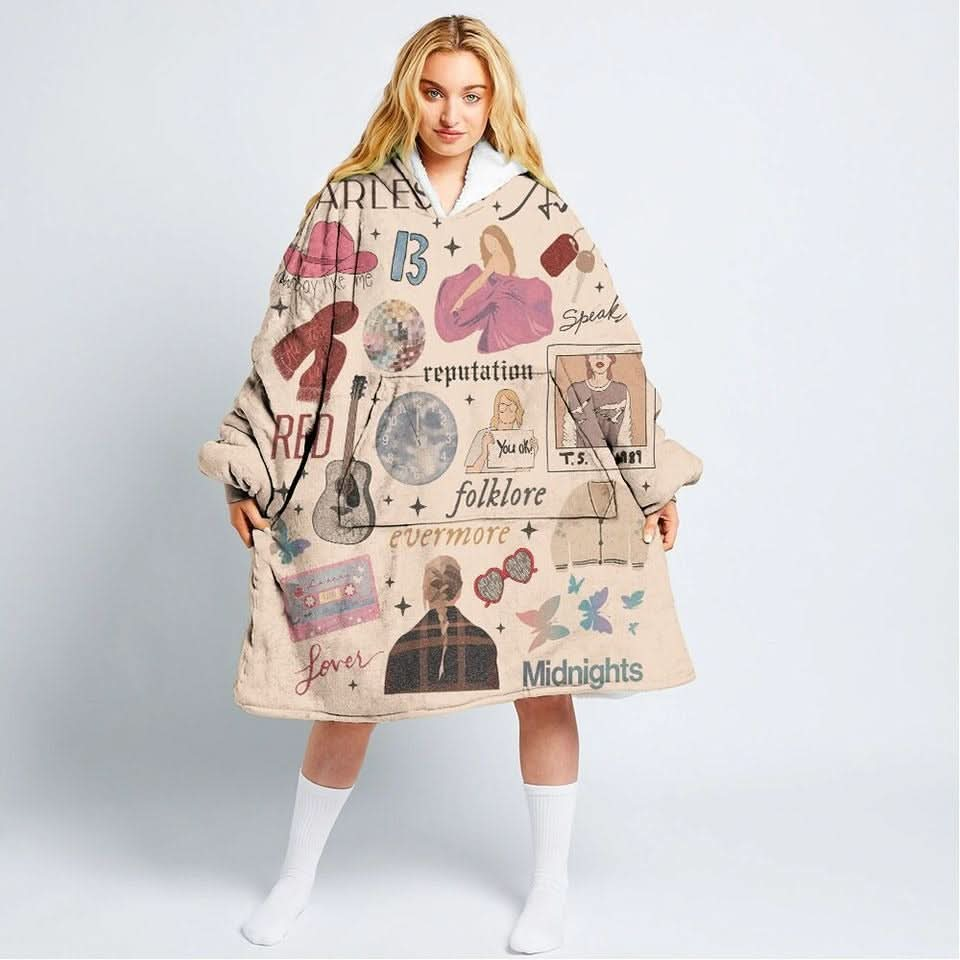 Taylor Swift Albums Vintage Blanket Hoodie - HL120815