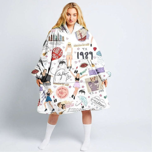 Taylor Swift Albums Blanket Hoodie - HL050801