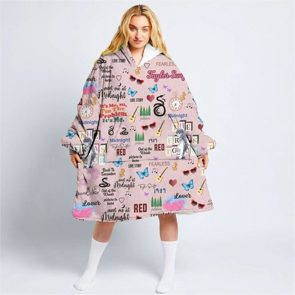 Taylor Swift Albums Blanket Hoodie - HL050802