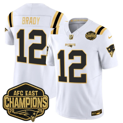 NE 2025 AFC East Champions Gold Vapor Limited Jersey - All Stitched