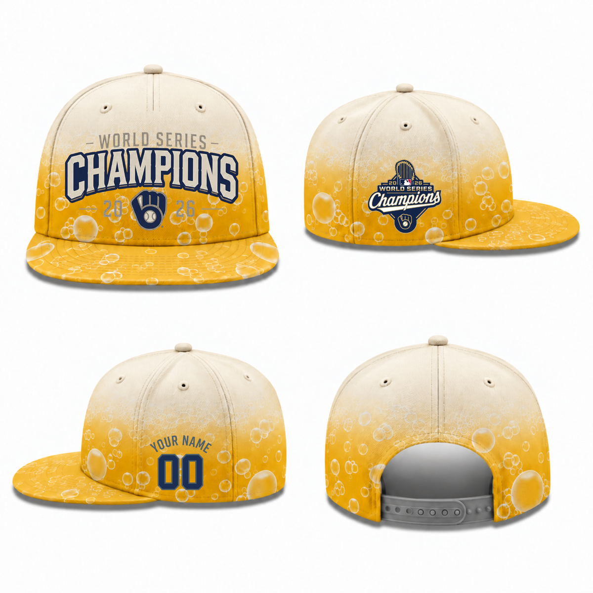 MIL 2026 World Series Champions Personalized Snapback Cap - Printed