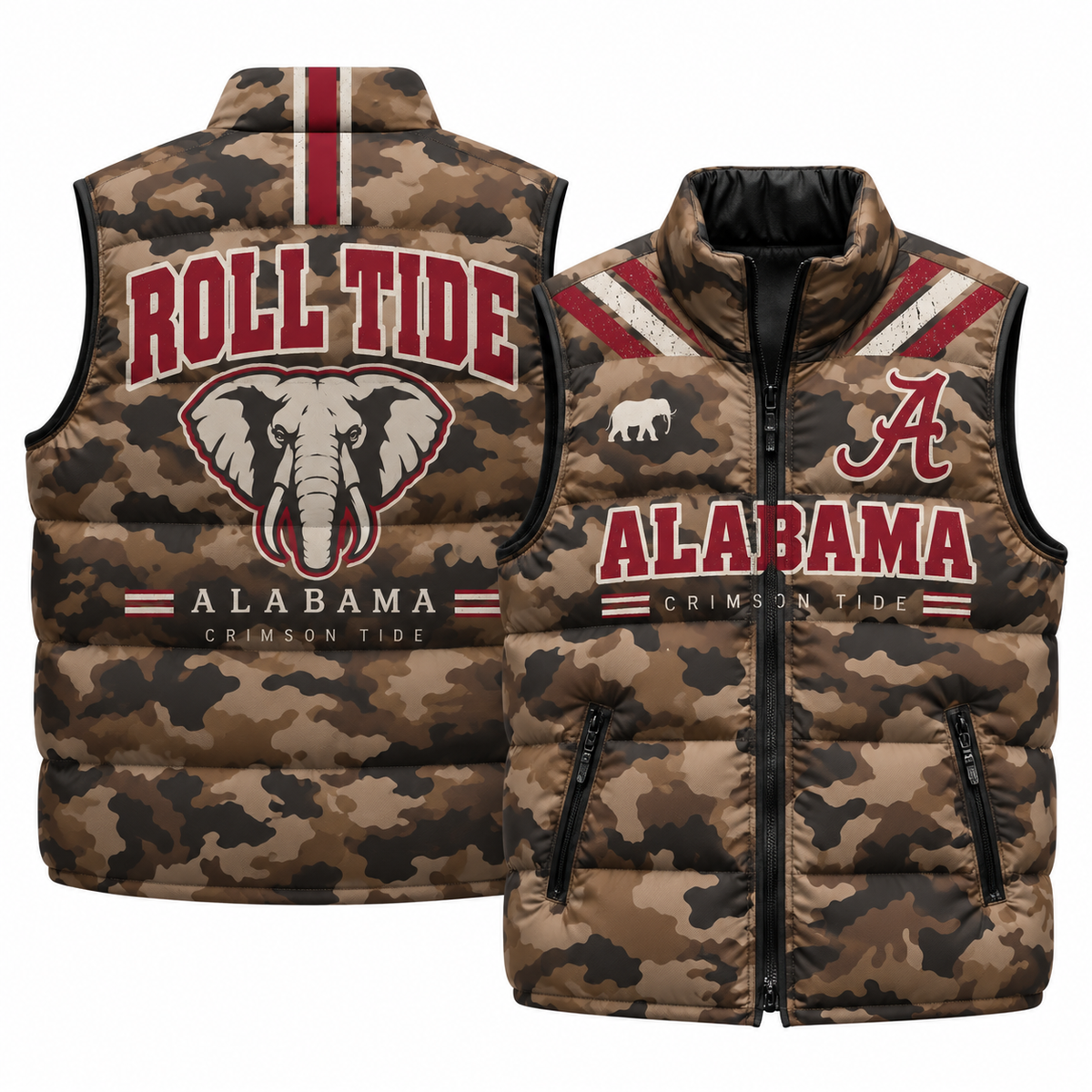 BAMA 2026 Military Appreciation Camo Puffer Vest - Printed