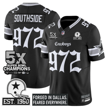 DAL 'Gothic Lone Star Edition' 5x Champions Patch Vapor Limited Jersey - All Stitched