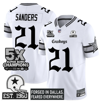 DAL 'Gothic Lone Star Edition' 5x Champions Patch Vapor Limited Jersey - All Stitched