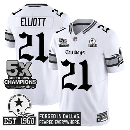 DAL 'Gothic Lone Star Edition' 5x Champions Patch Vapor Limited Jersey - All Stitched