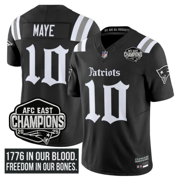 NE AFC East Champions Patch Vapor Limited Jersey - All Stitched n3