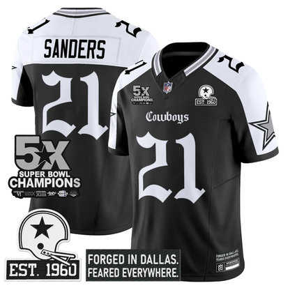 DAL 'Gothic Lone Star Edition' 5x Champions Patch Vapor Limited Jersey - All Stitched