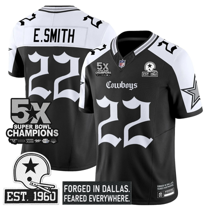 DAL 'Gothic Lone Star Edition' 5x Champions Patch Vapor Limited Jersey - All Stitched