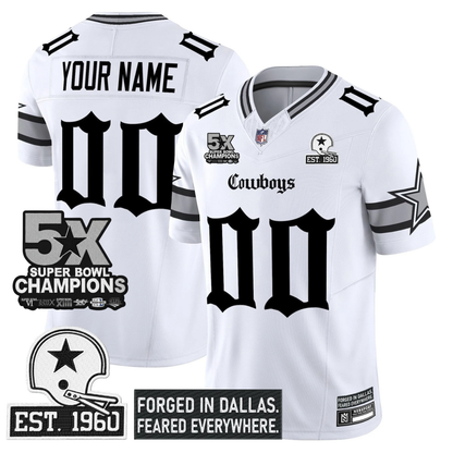 Custom DAL 'Gothic Lone Star Edition' 5x Champions Patch Vapor Limited Jersey - All Stitched