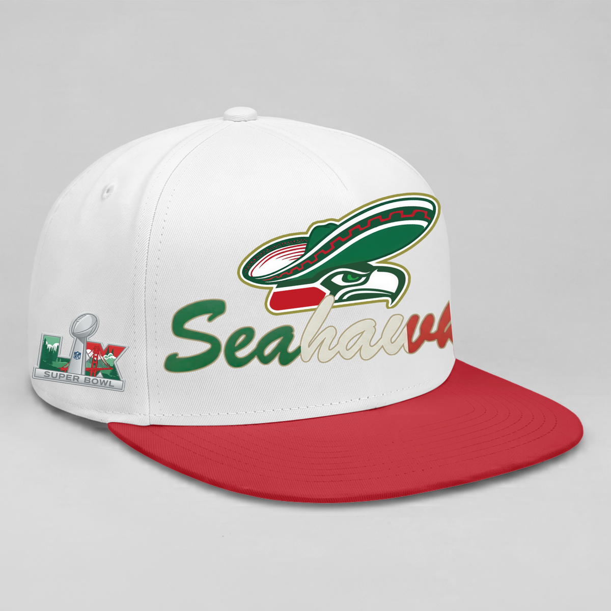 Seattle Seahawks Mexico Edition Personalized Snapback Cap - Printed