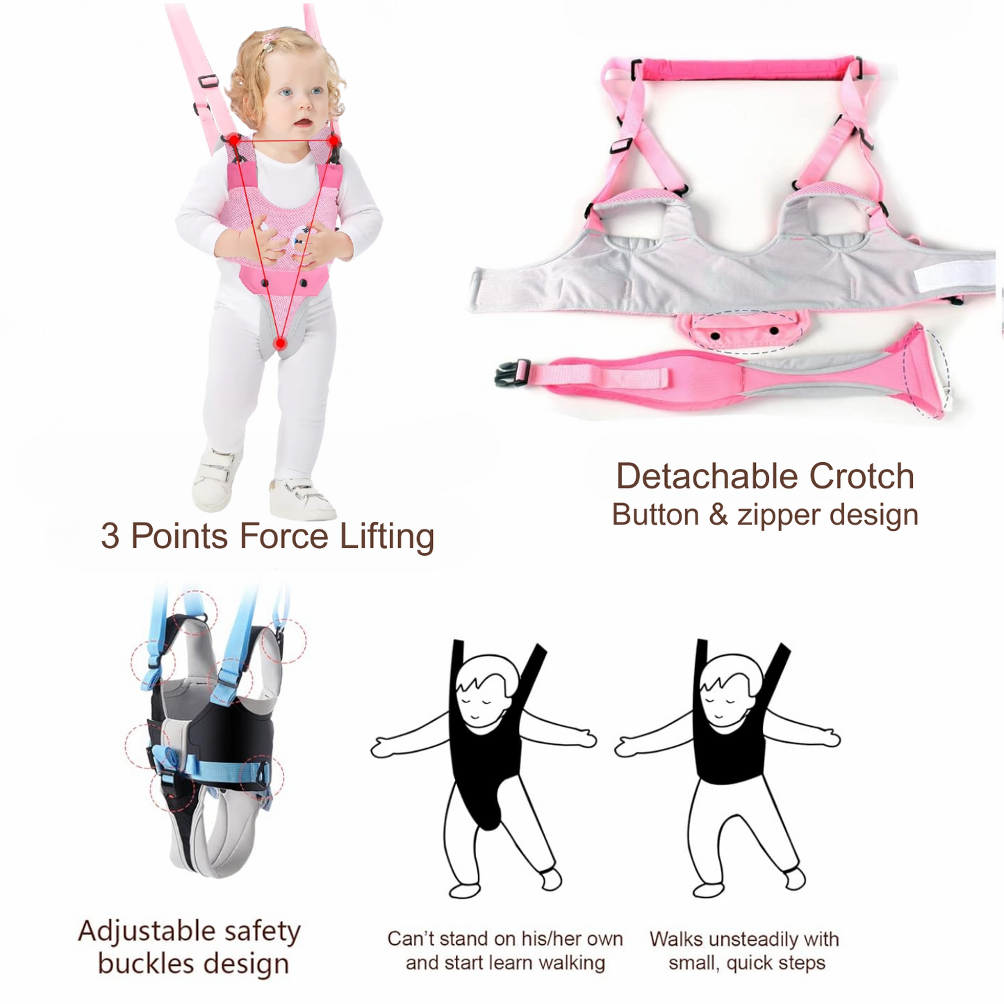 Baby Walking Harness Breathable Handheld