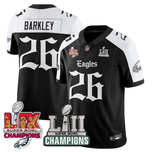 PHI 'Gothic Philly' LII-LIX Super Bowl Champions Vapor Limited Jersey - All Stitched
