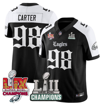 PHI 'Gothic Philly' LII-LIX Super Bowl Champions Vapor Limited Jersey - All Stitched