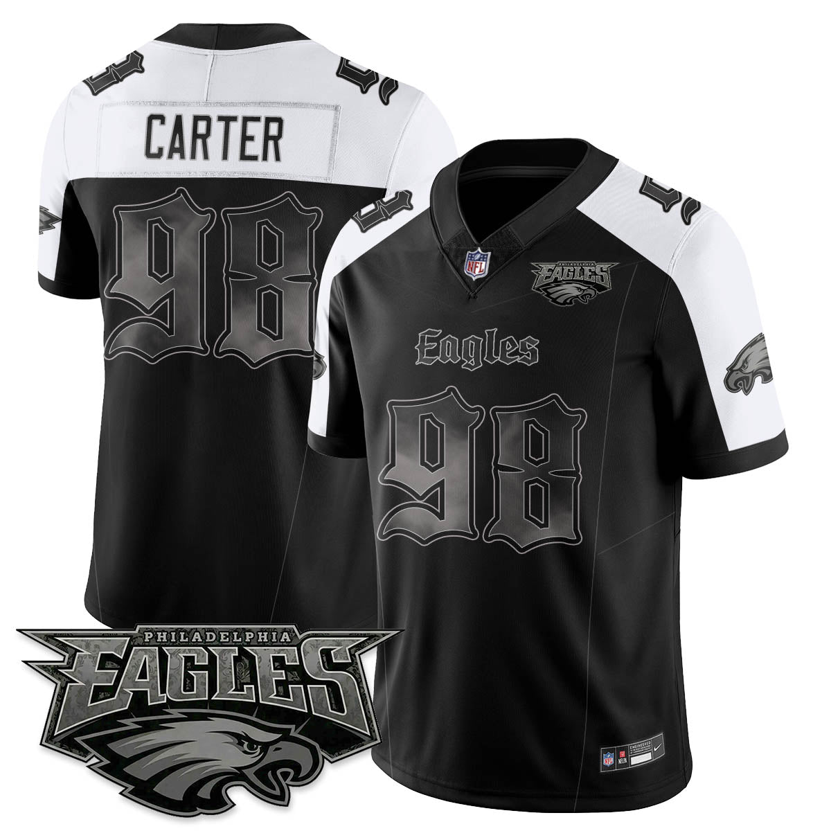 PHI 'Dark Gothic Philly' Vapor Limited Jersey - All Stitched