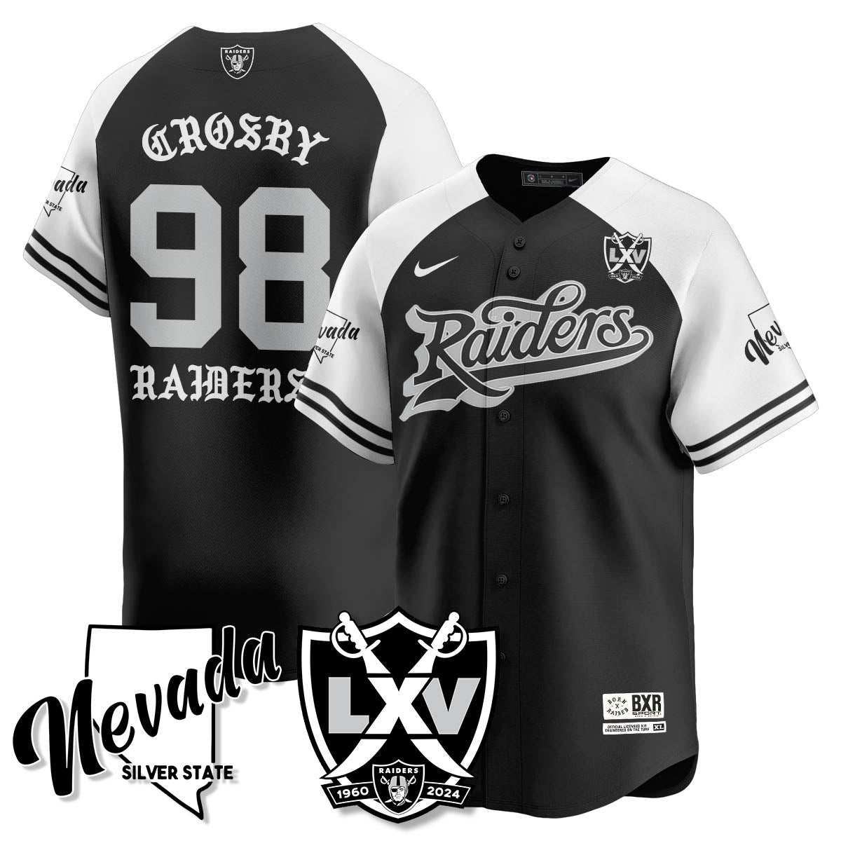 LVR Born x Raised Baseball Jersey - All Stitched