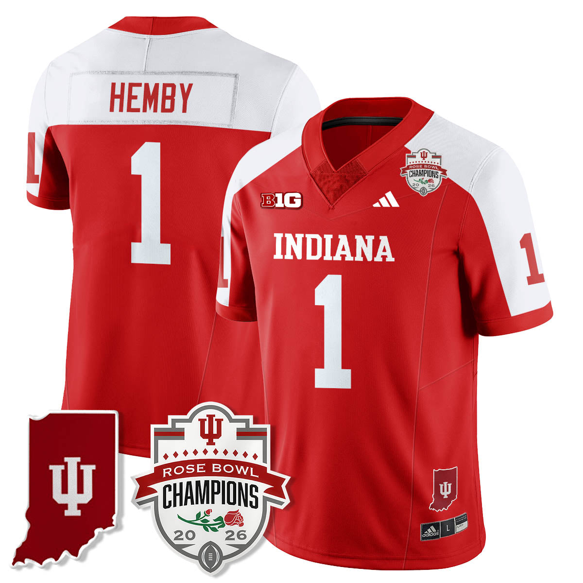 Indiana H Vapor Limited Football Jersey - Rose Bowl Champions - All Stitched