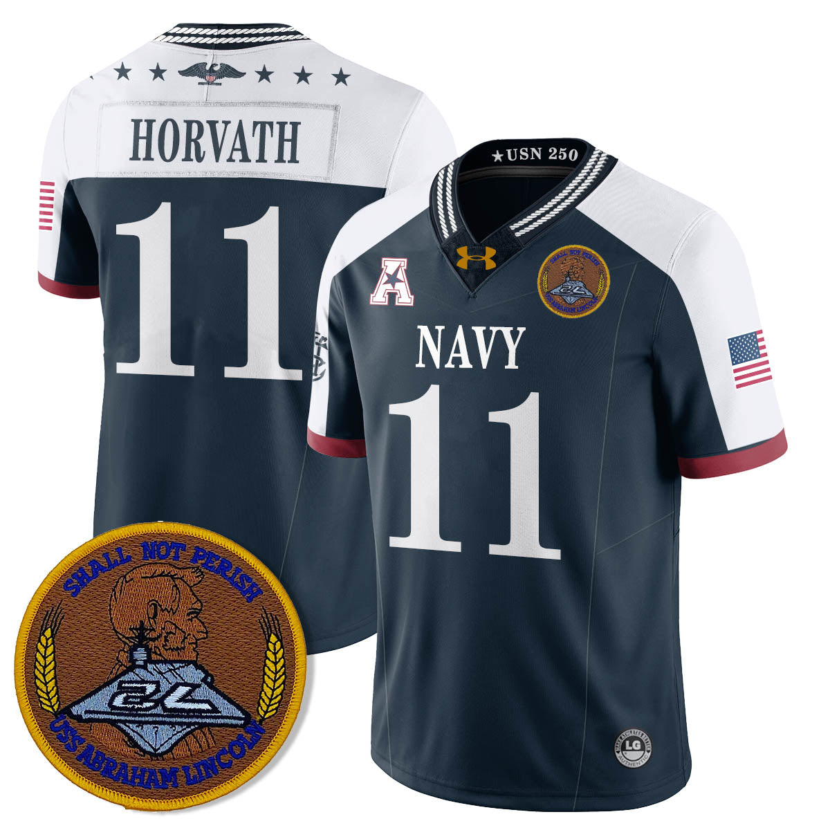 Navy MID Honoring the 250th Anniversary of the United States Navy Jersey - All Stitched