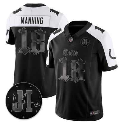 IND 'Dark Gothic' Vapor Limited Jersey - Jim Irsay Patch - All Stitched