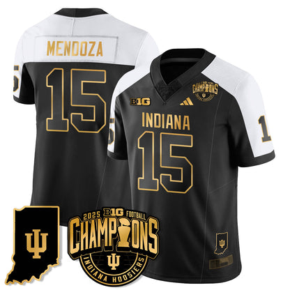 Indiana H Vapor Limited Football Gold Jersey - Big 10 Champions - All Stitched