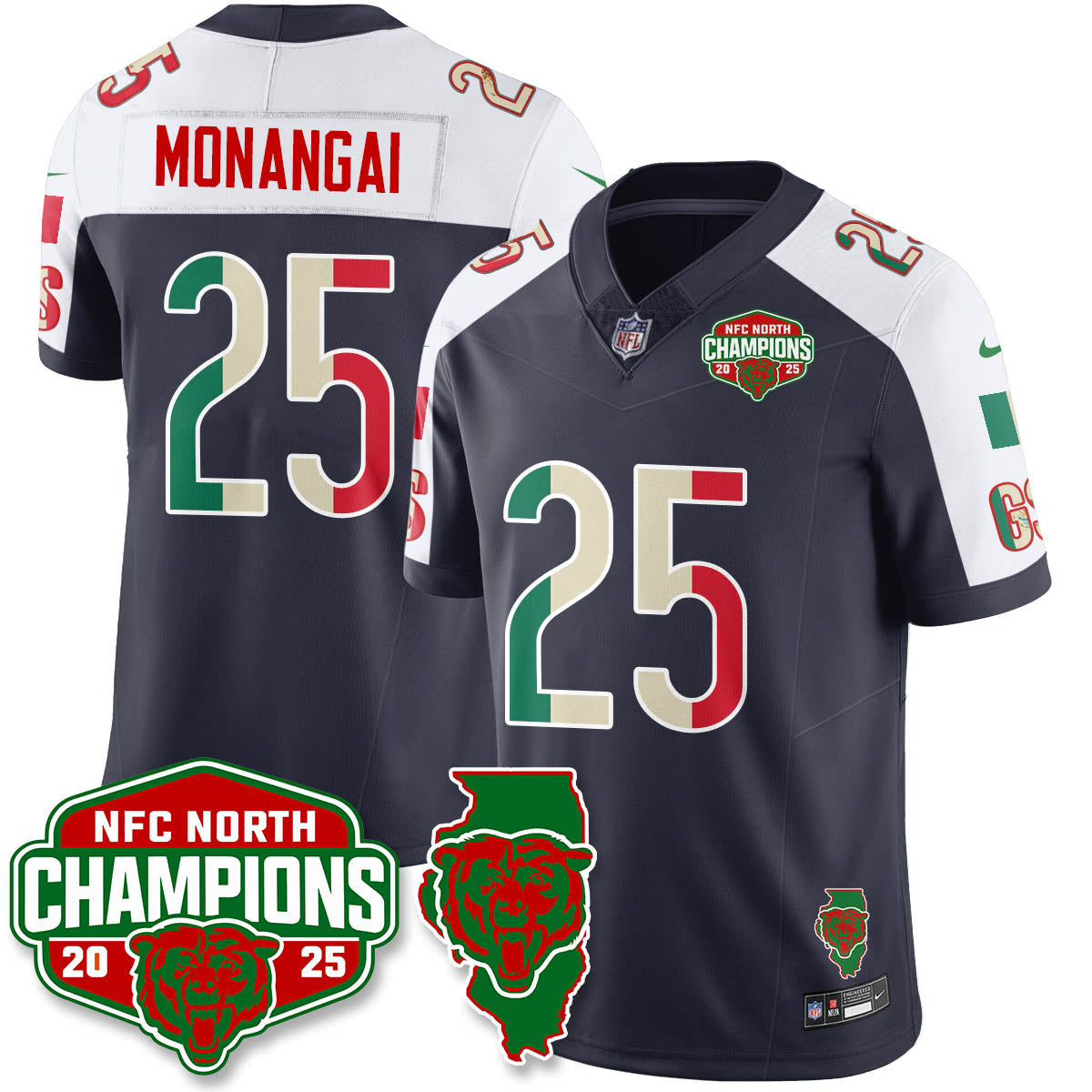 CHI Mexico NFC North Division Champions Vapor Limited Jersey - All Stitched