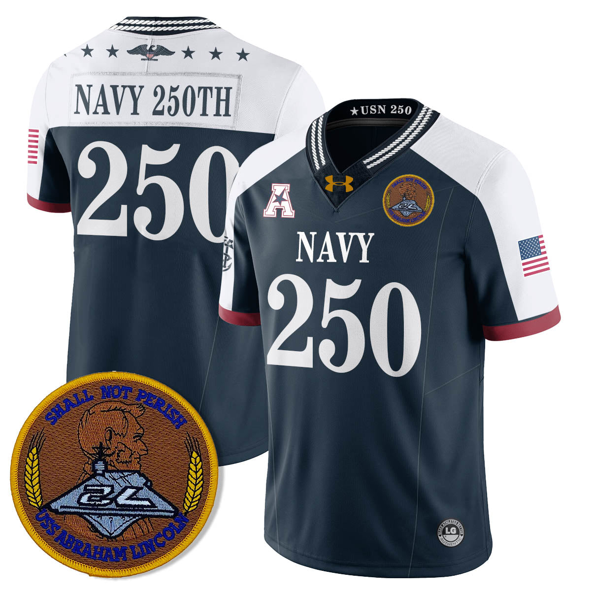 Navy MID Honoring the 250th Anniversary of the United States Navy Jersey - All Stitched