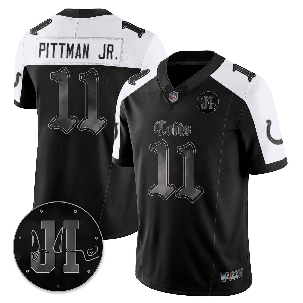 IND 'Dark Gothic' Vapor Limited Jersey - Jim Irsay Patch - All Stitched