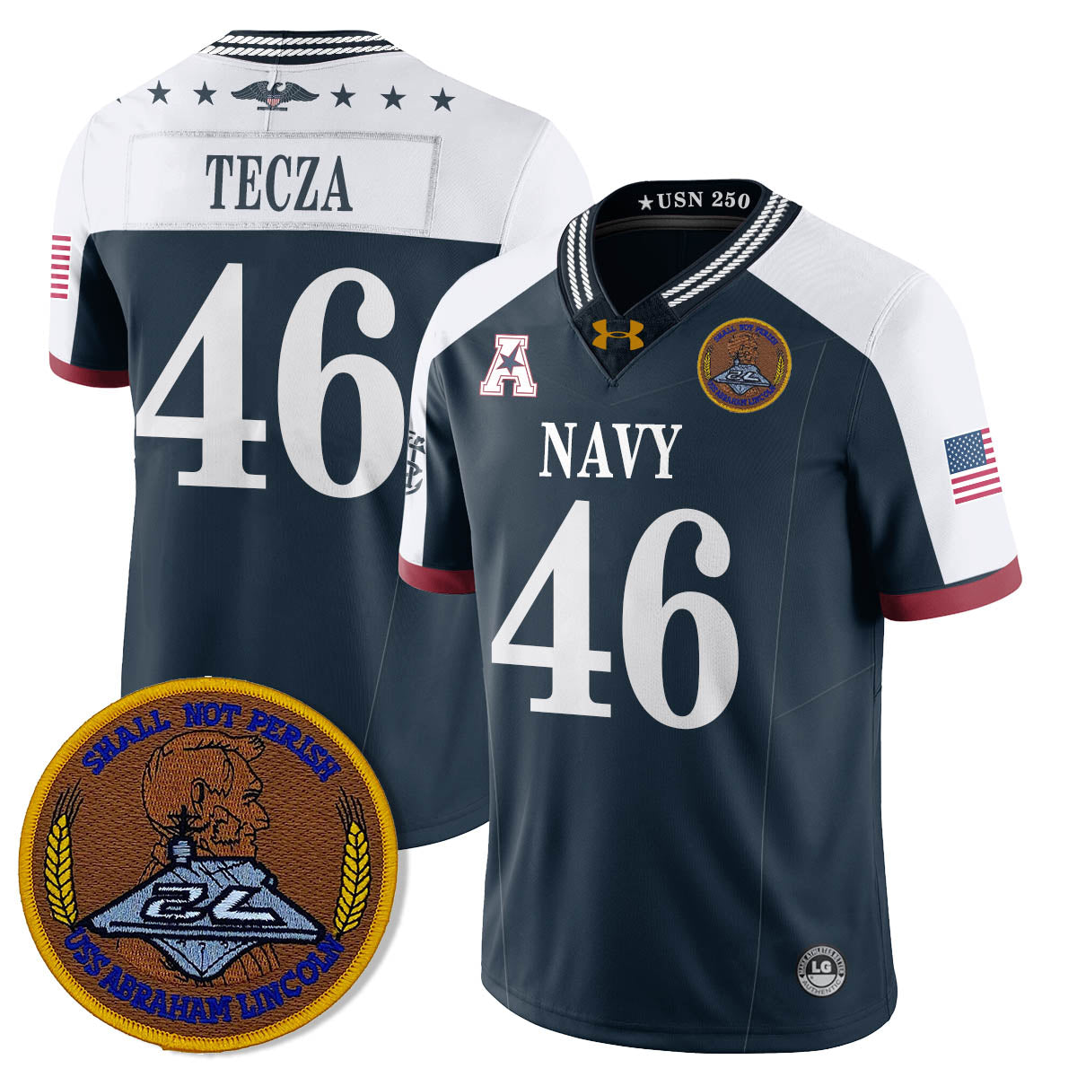 Navy MID Honoring the 250th Anniversary of the United States Navy Jersey - All Stitched