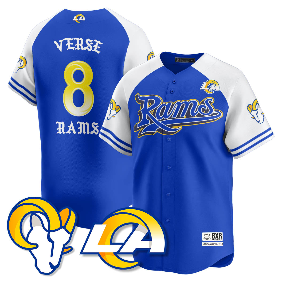 LAR Born x Raised Baseball Jersey - All Stitched