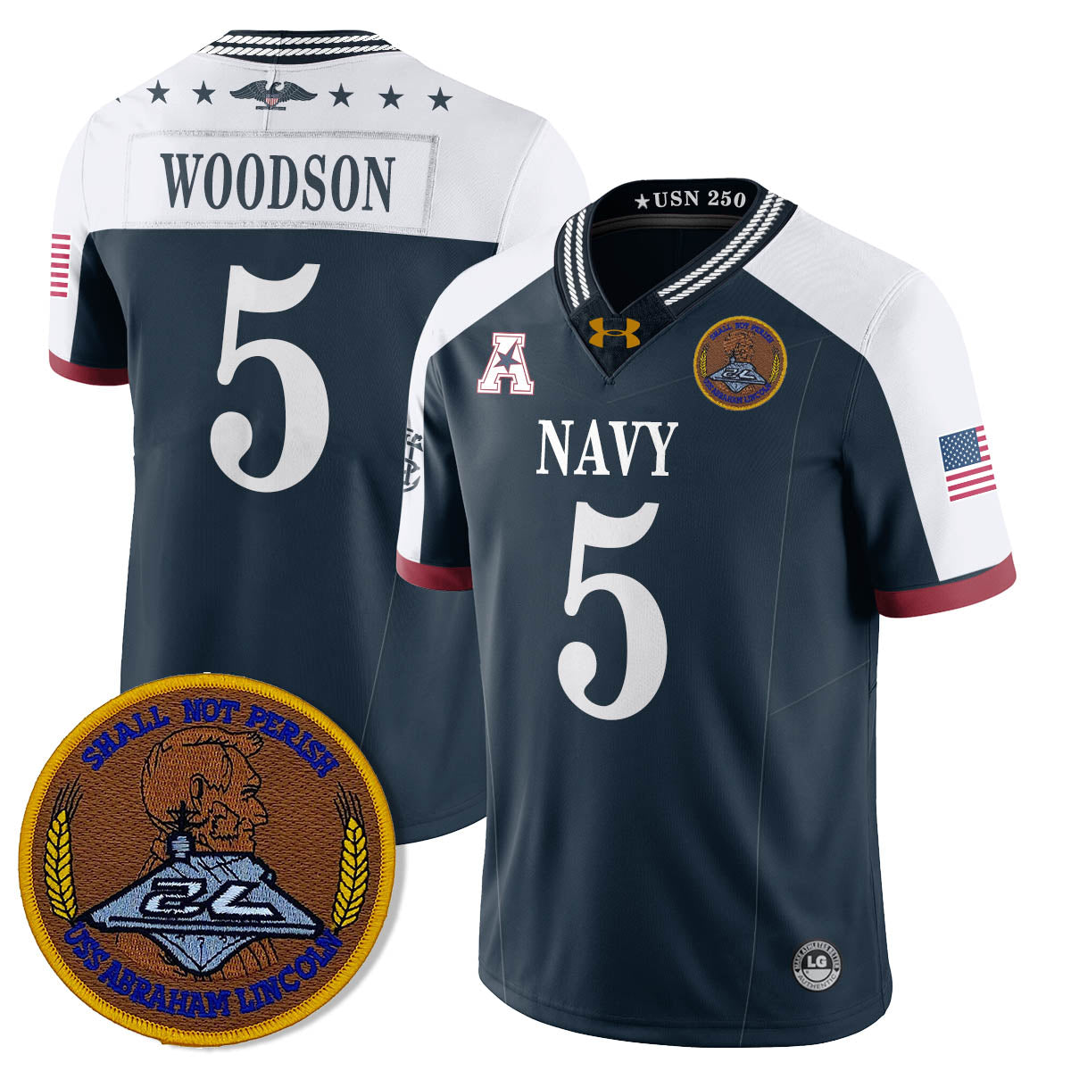 Navy MID Honoring the 250th Anniversary of the United States Navy Jersey - All Stitched