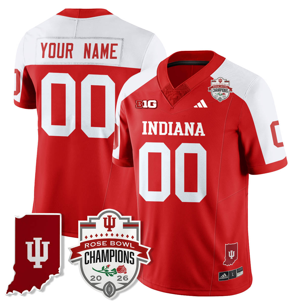 Indiana H Vapor Limited Football Custom Jersey - Rose Bowl Champions - All Stitched