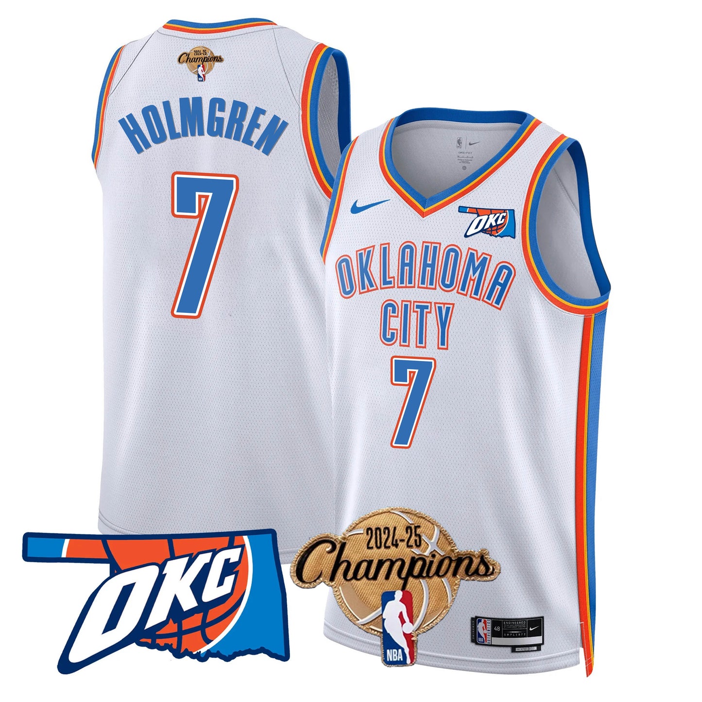 OKC 2024-25 Champions Jersey - All Stitched