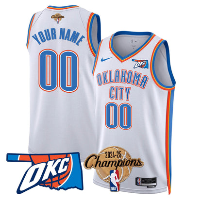 OKC 2024-25 Champions Custom Jersey - All Stitched