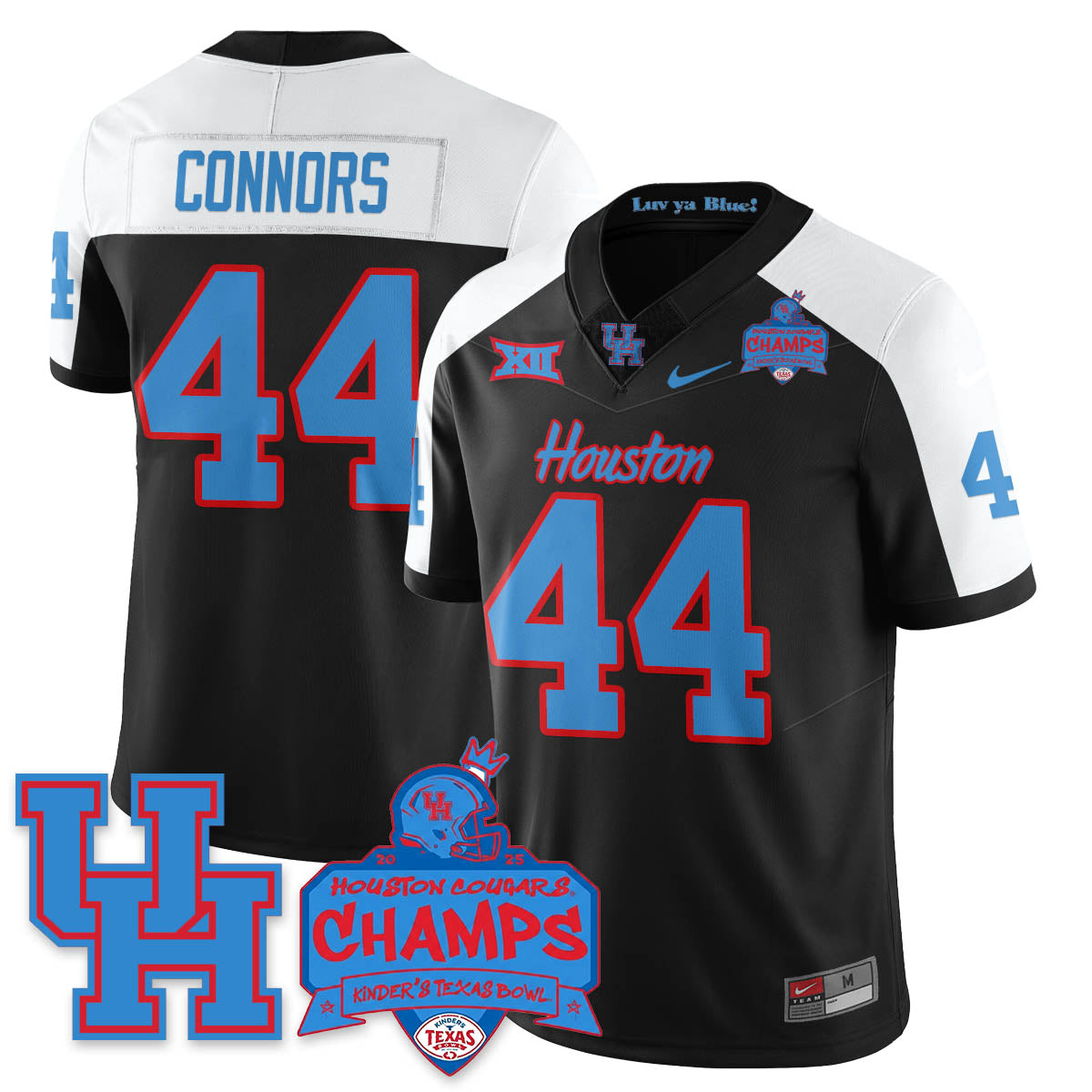 HCG Football 2025 Kinder's Texas Bowl Champions Jersey - All Stitched