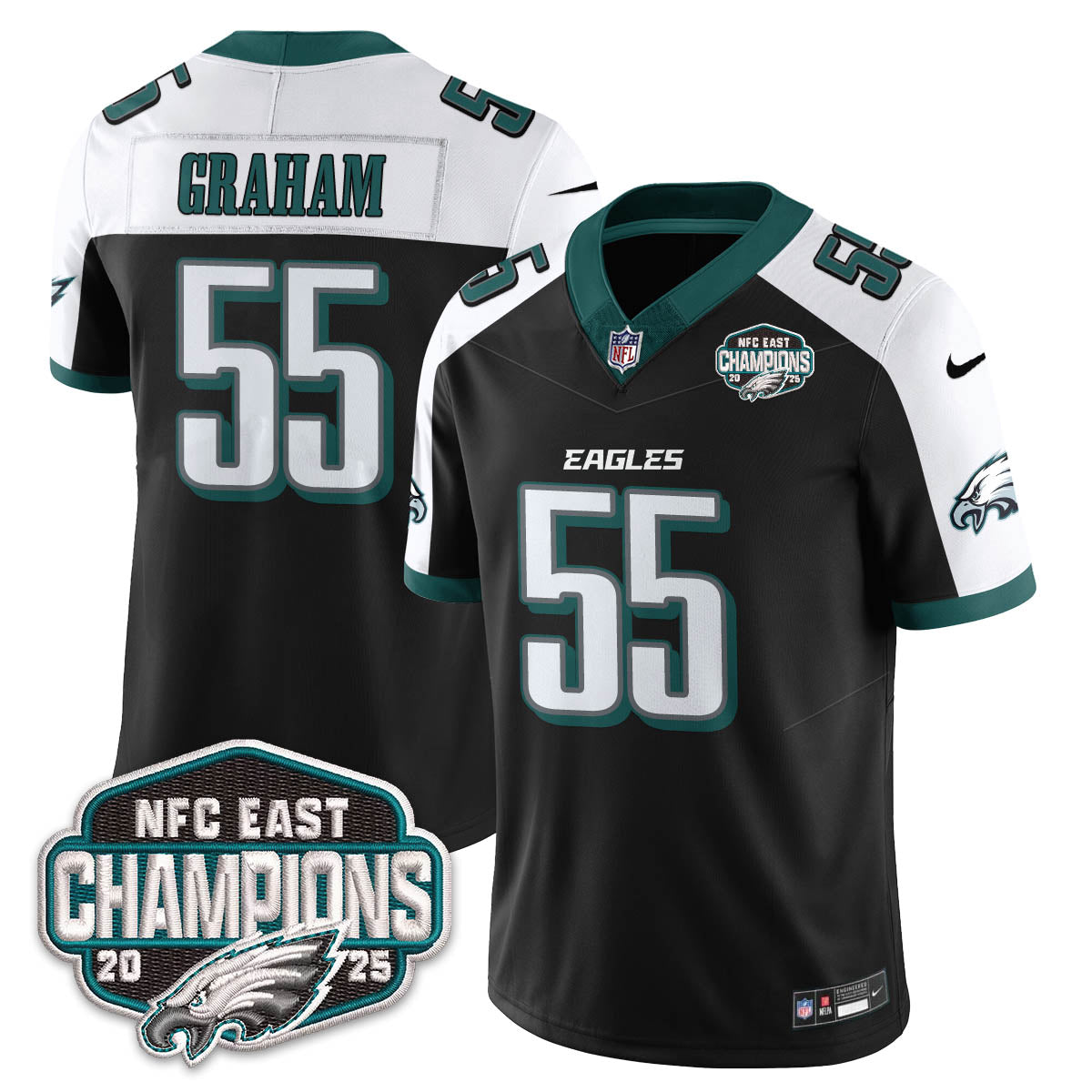 PHI NFC East Champions Vapor Limited Jersey - All Stitched