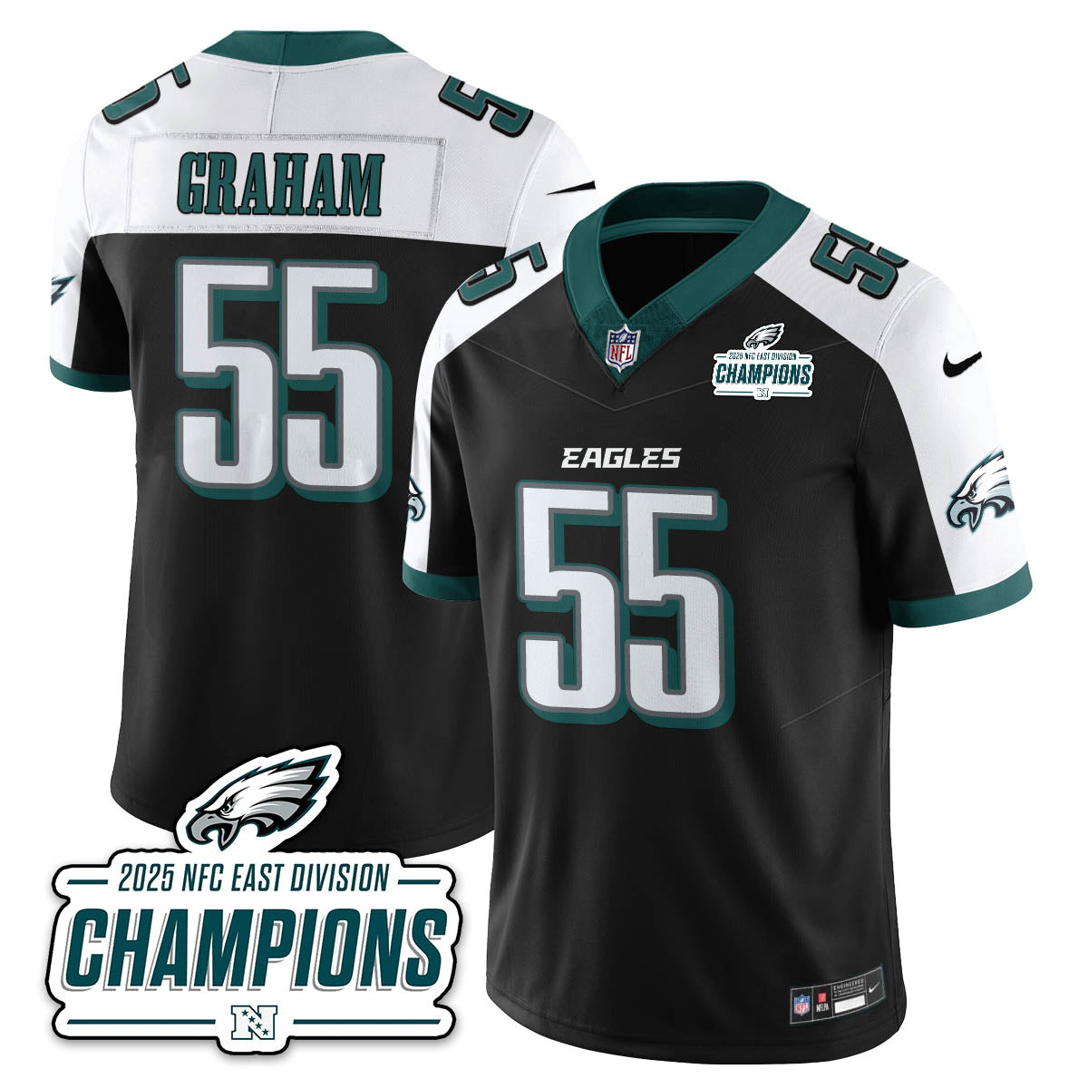 PHI NFC East Champions Vapor Limited Jersey - All Stitched