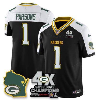 GB 4-Time Champions Patch Vapor Limited Jersey - All Stitched