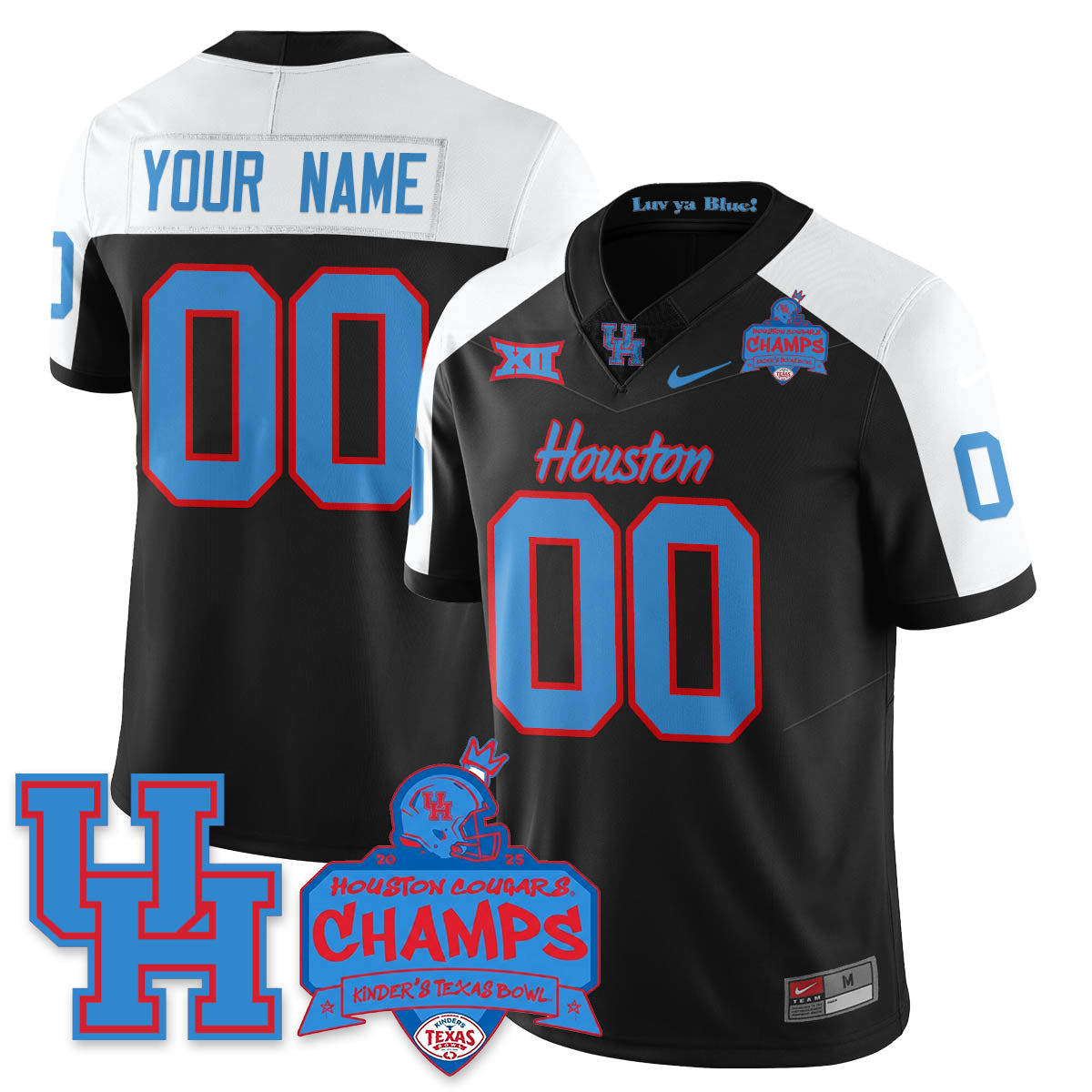 HCG Football 2025 Kinder's Texas Bowl Champions Custom Jersey - All Stitched