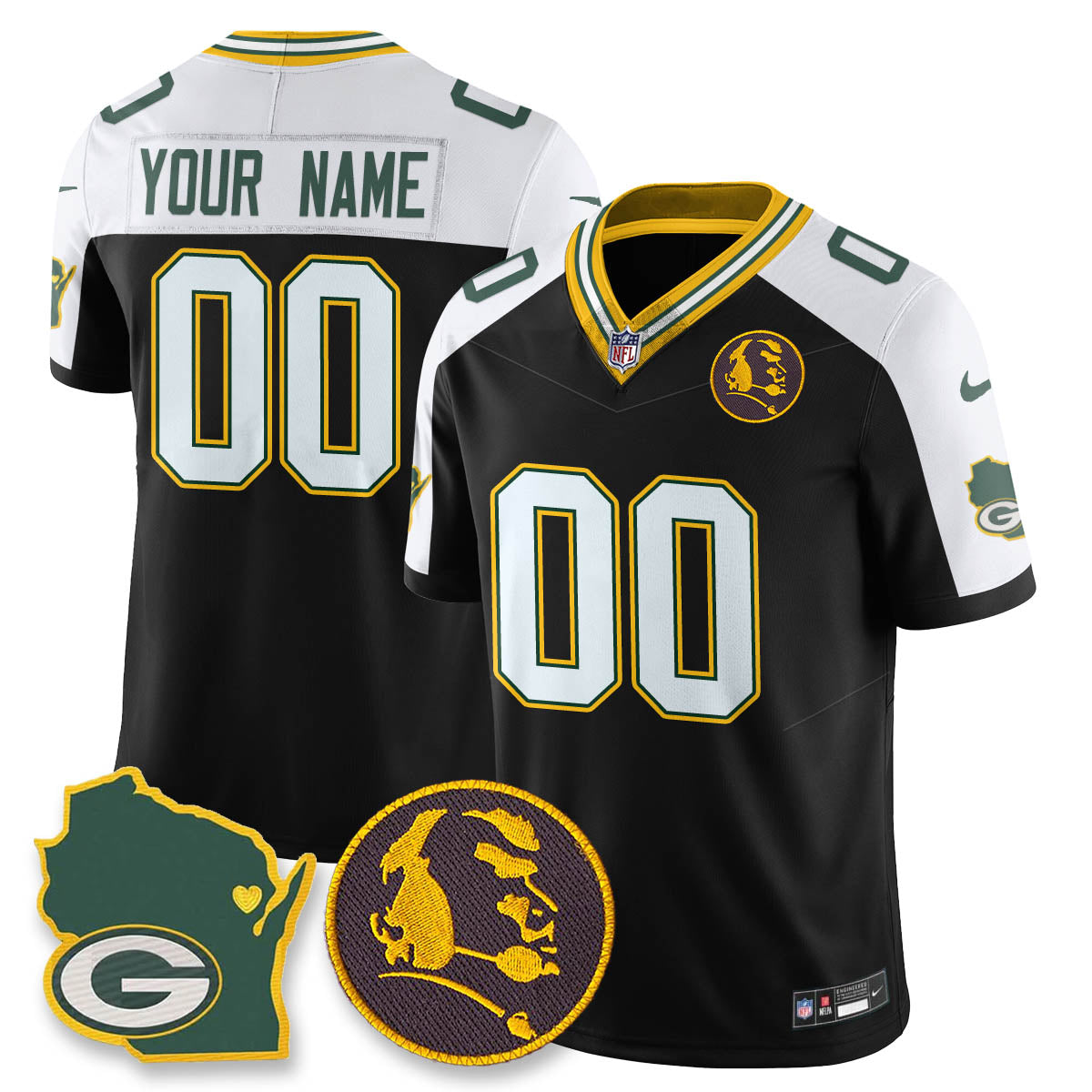 GB Vapor Limited Custom Jersey - John Madden Patch - All Stitched