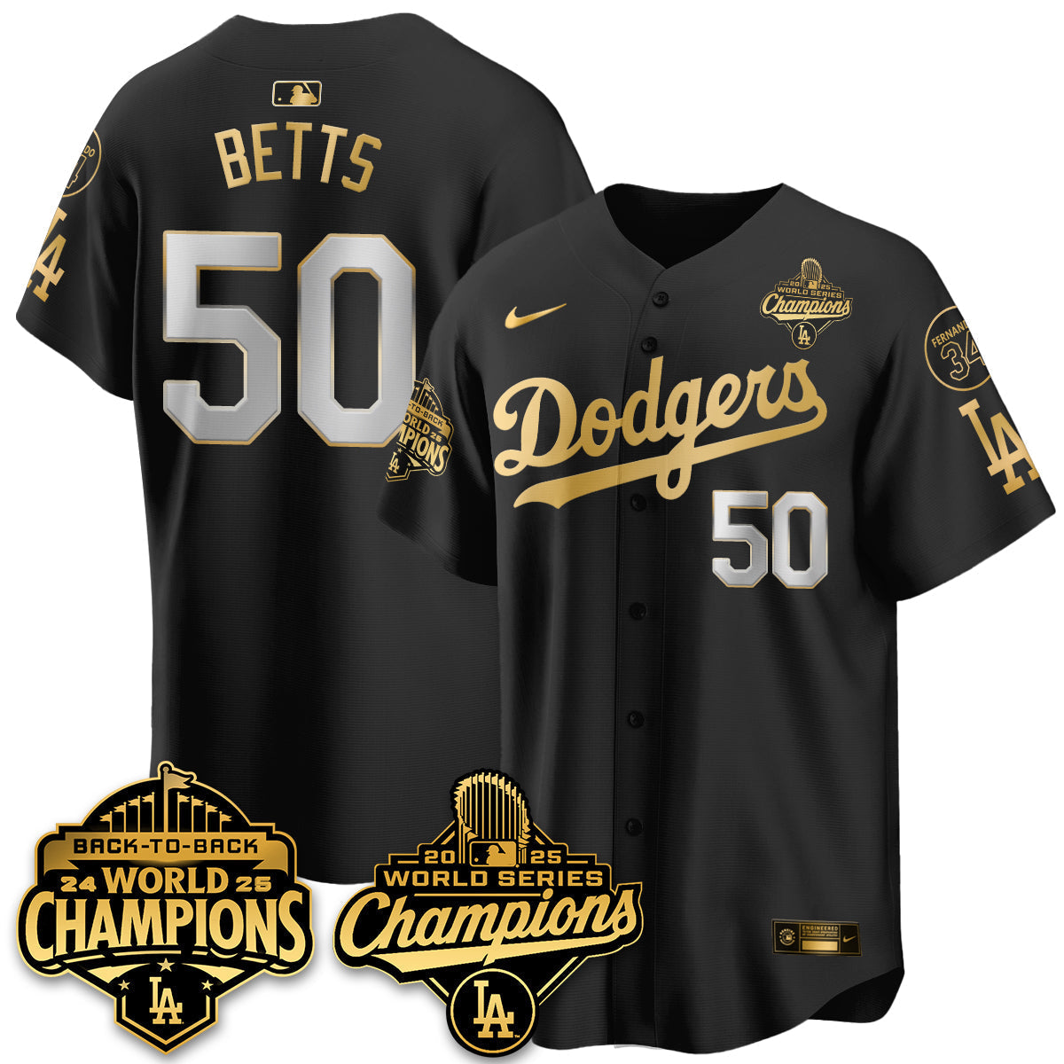 LAD 2025 World Series Champions Jersey - All Stitched N2