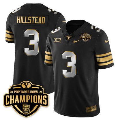 BYU Cougars Football 2025 Pop-Tarts Bowl Champions Gold Jersey - All Stitched
