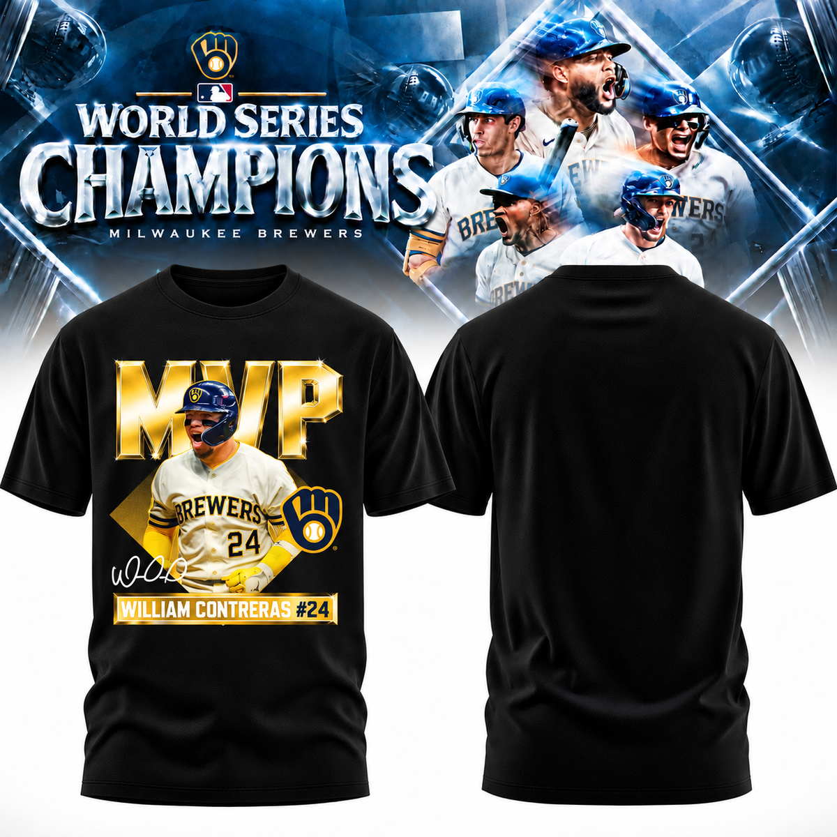 MIL World Series Champions One Side T-Shirt - Printed V24